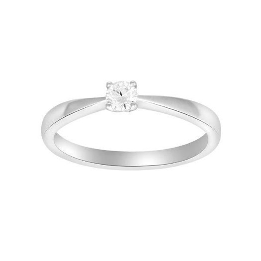 Billede af Siersbøl - Heart prinsessering i 14kt. hvidguld 0,15 ct.